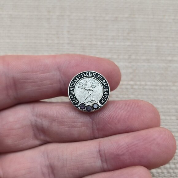 Sterling Silver Mashantucket Pequot Tribal Nation Pin A5523 - Picture 1 of 7